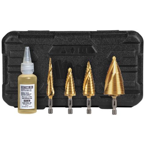 Step Bit Kit, Spiral Double-Fluted, VACO, 4-Piece main product view