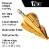 Step Bit Kit, Spiral Double-Fluted, VACO, 4-Piece view 1