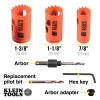 Electrician's Hole Saw Kit with Arbor 3-Piece view 1